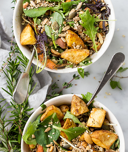 Moroccan spiced quinoa bowls