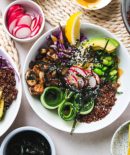 seaweed tofu bowls