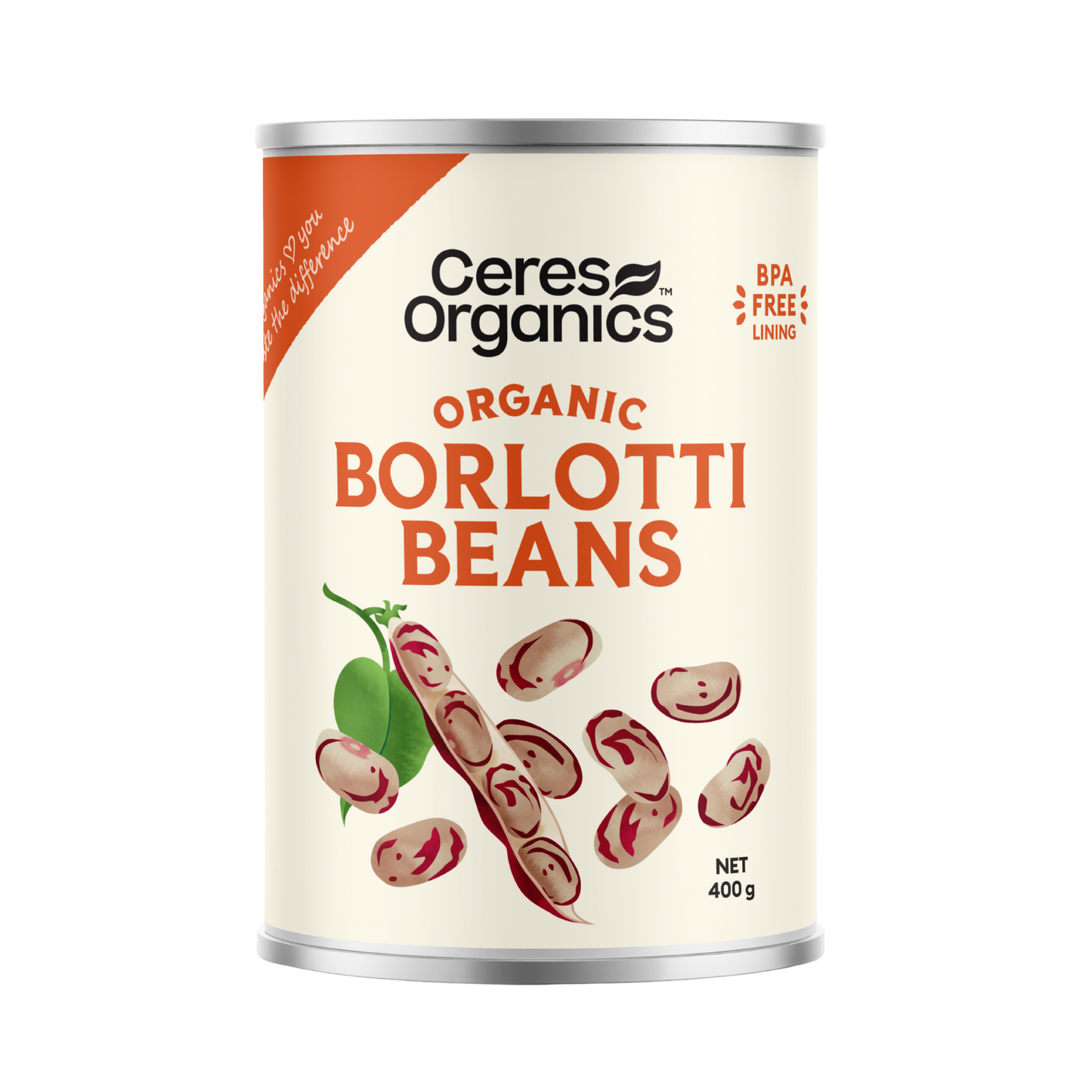 Organic Borlotti Beans - 400g