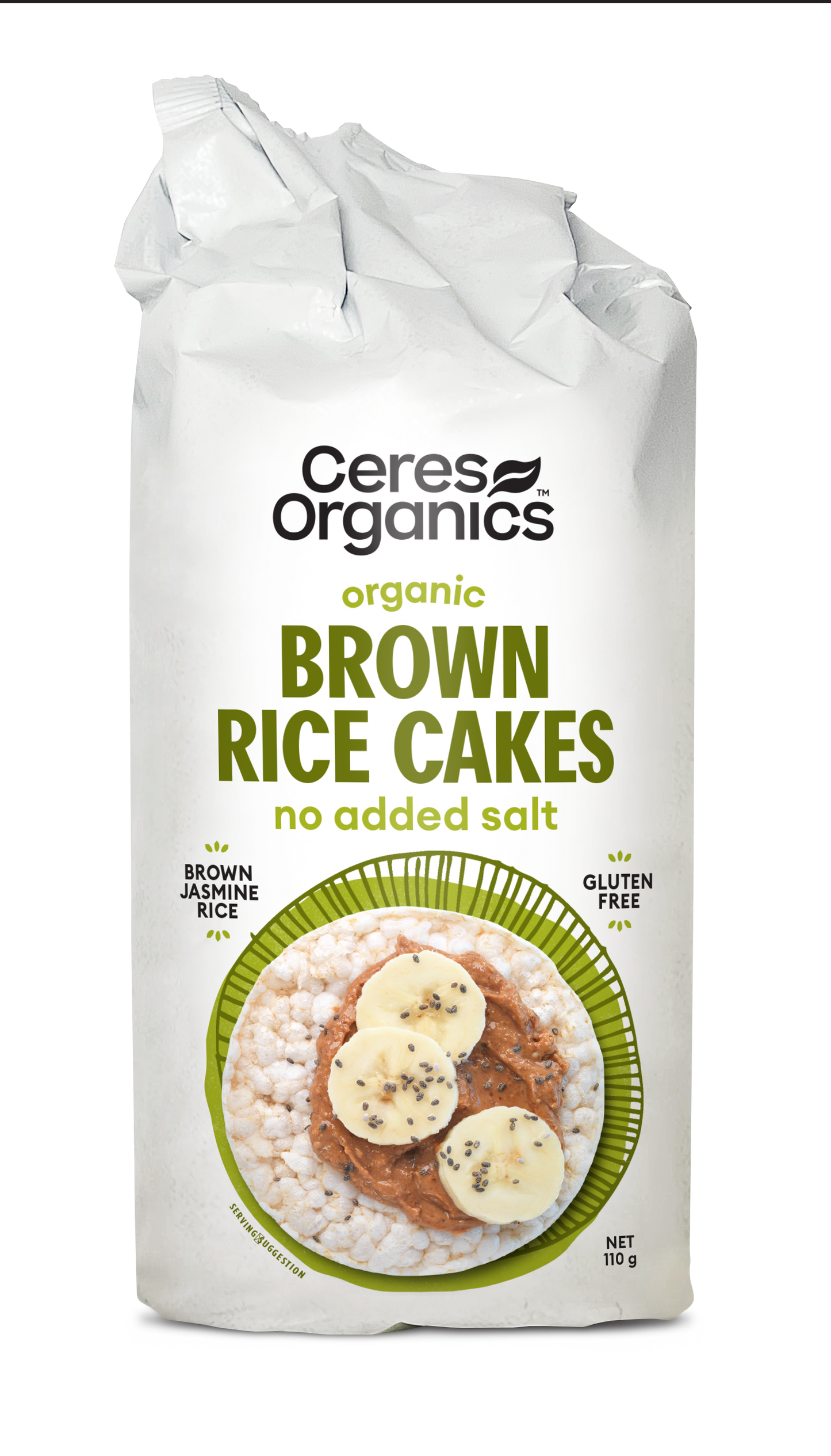 Organic Brown Rice Cakes, No Added Salt - 110g