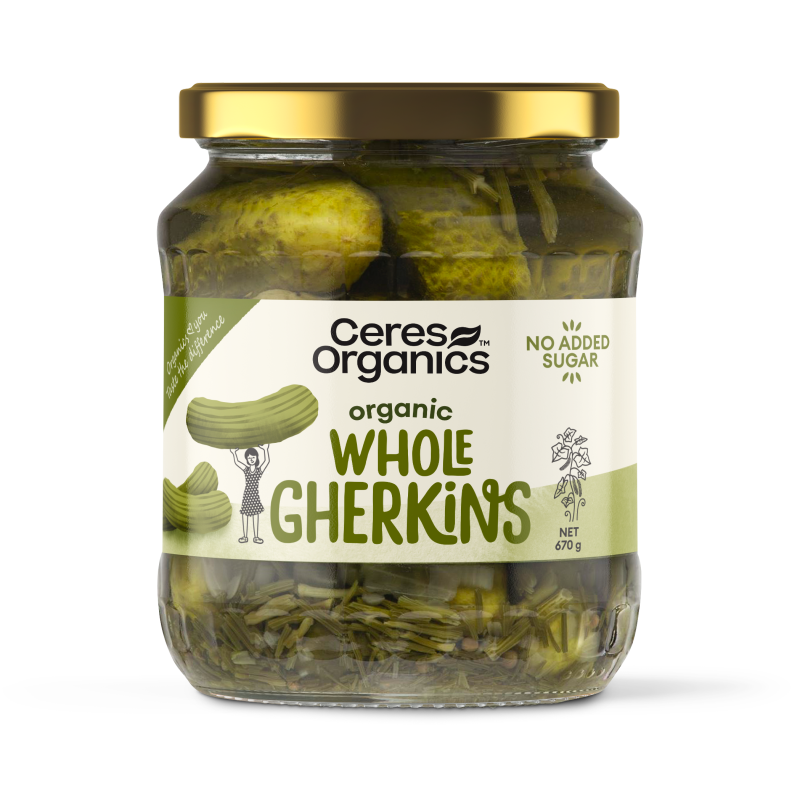 Organic Whole Gherkins - 670g – Ceres Organics AU