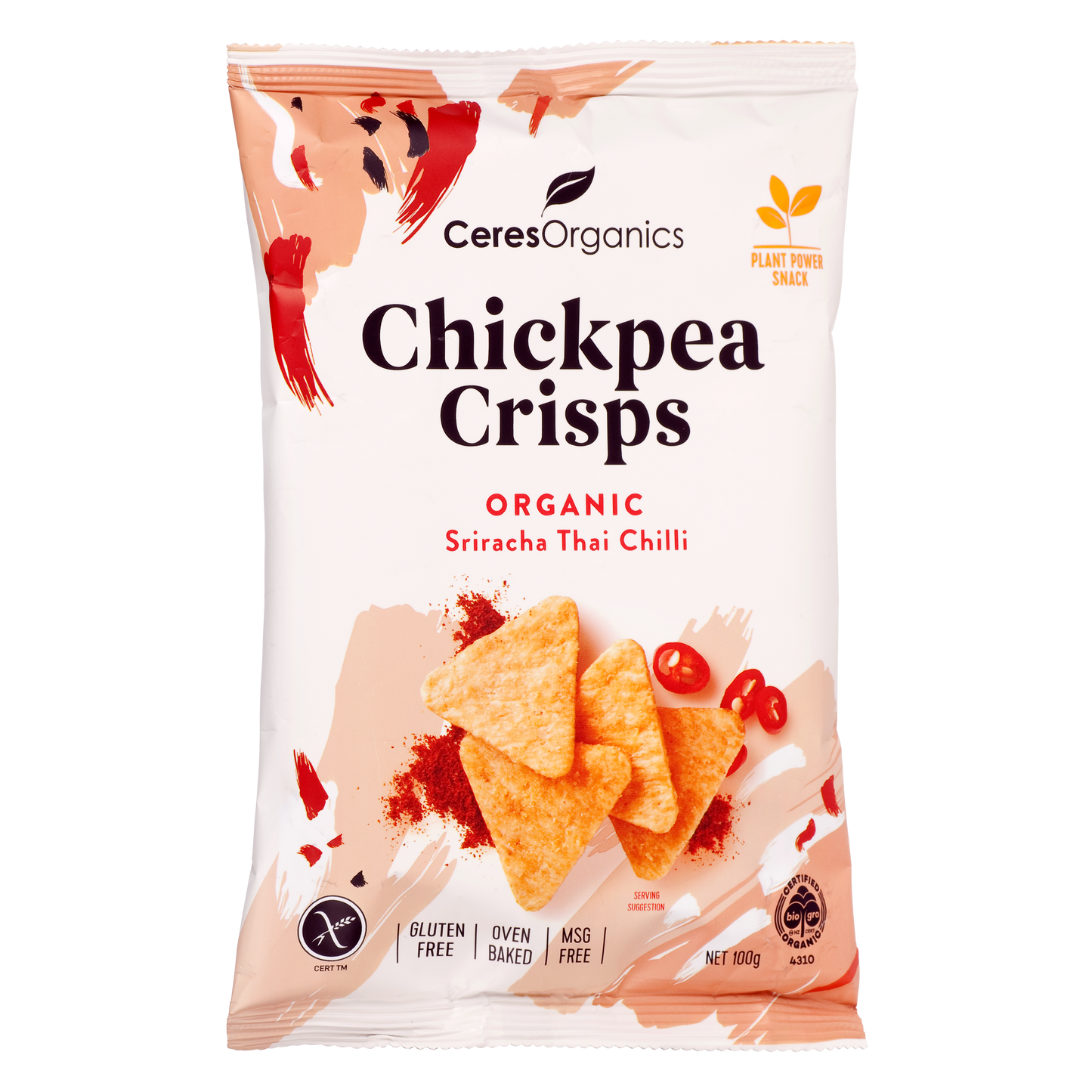 Organic Chickpea Crisps, Sriracha Thai Chilli - 100g
