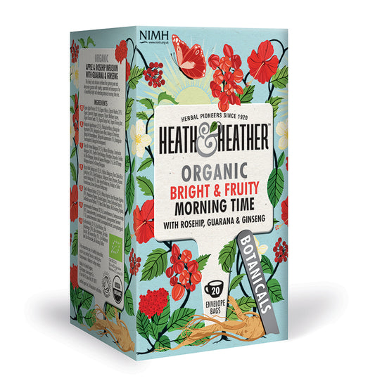 Heath & Heather Organic Bright & Fruity Morning Time Tea - 20 Bag