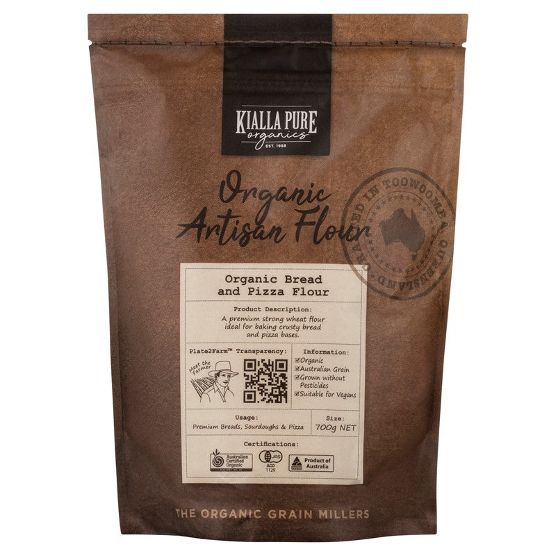 Kialla Pure Organic Bread & Pizza Flour - 700g