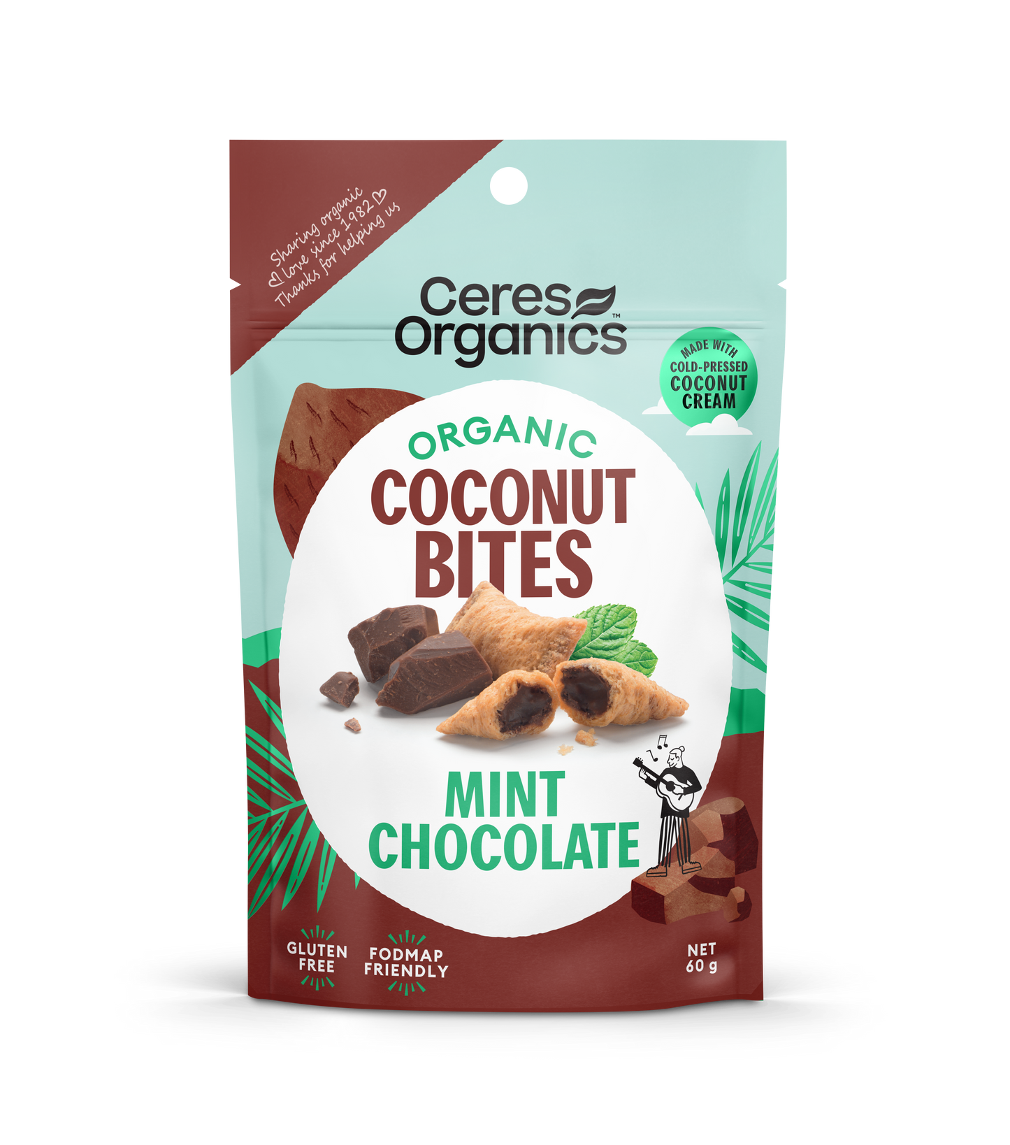 Organic Coconut Bites, Mint Chocolate - 60g
