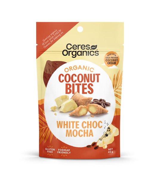 Organic Coconut Bites, White Choc Mocha - 60g