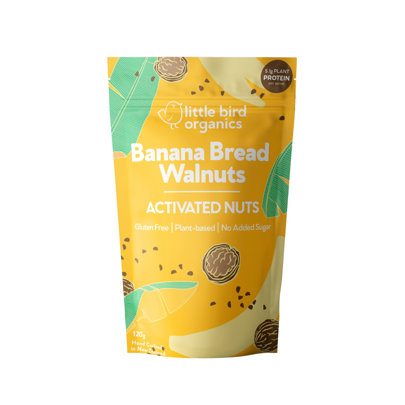 Little Bird Organics Activated Nuts - Banana Bread Walnuts - 120g