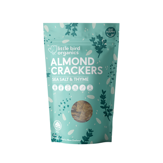 Little Bird Organics Activated Almond Crackers - Sea Salt & Thyme - 100g