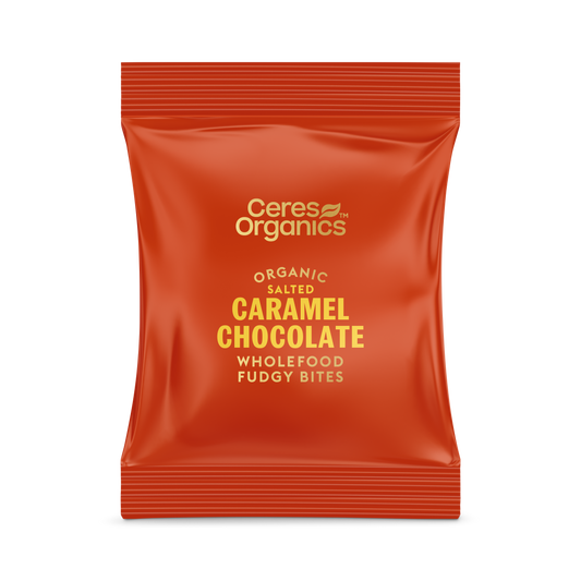 Organic Wholefood Fudgy Bites, Caramel Chocolate - 30g