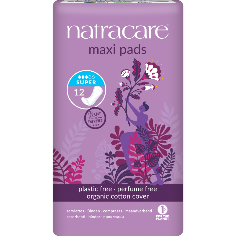 Natracare Super Maxi Pads - 12pk