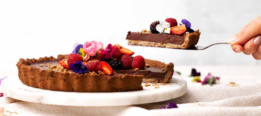 chocolate almond & gingerbread tart