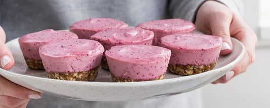 mini vegan valentine cheesecakes