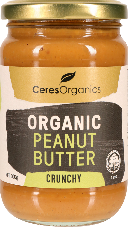 Organic Peanut Butter, Crunchy - 300g