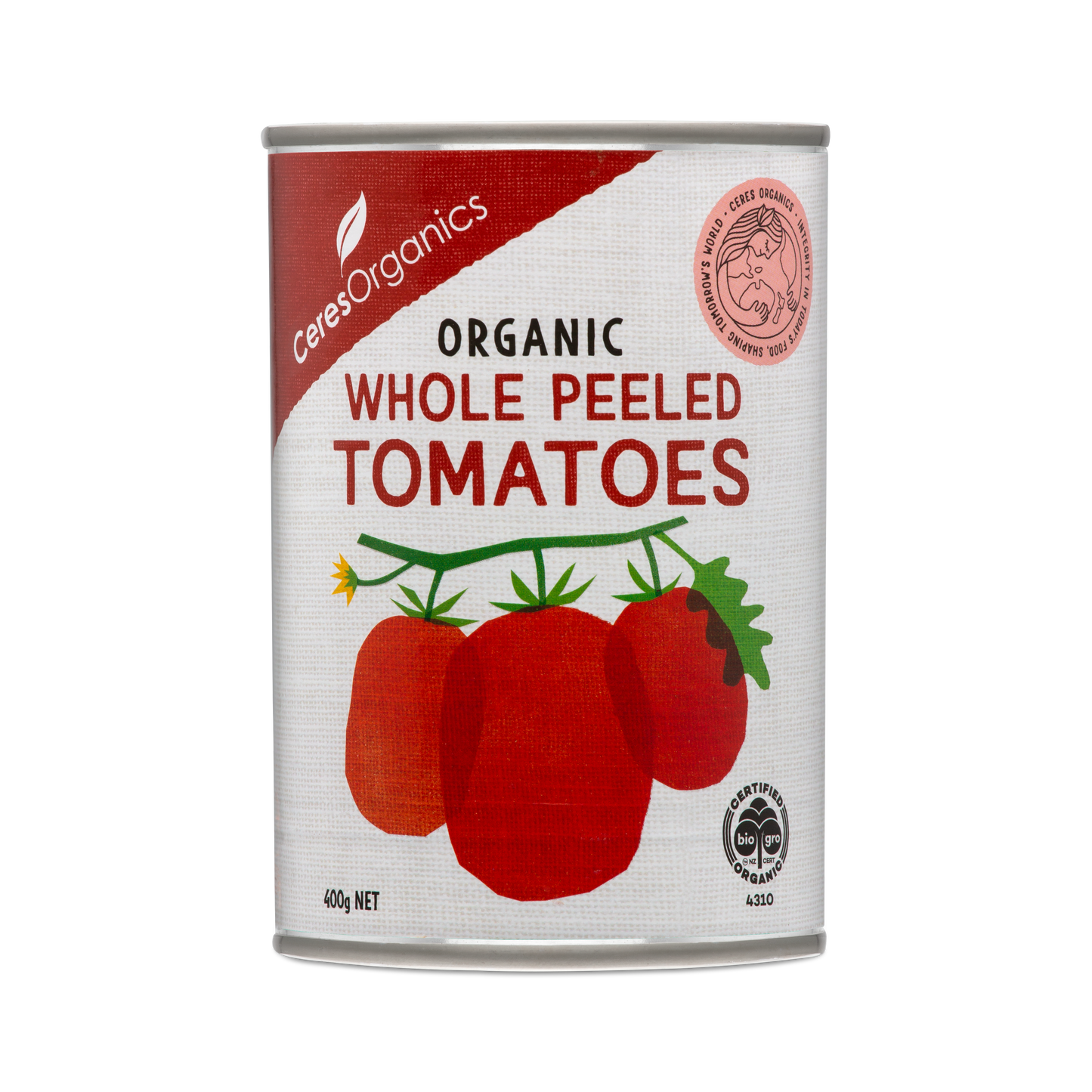 Organic Tomatoes, Whole Peeled - 400g