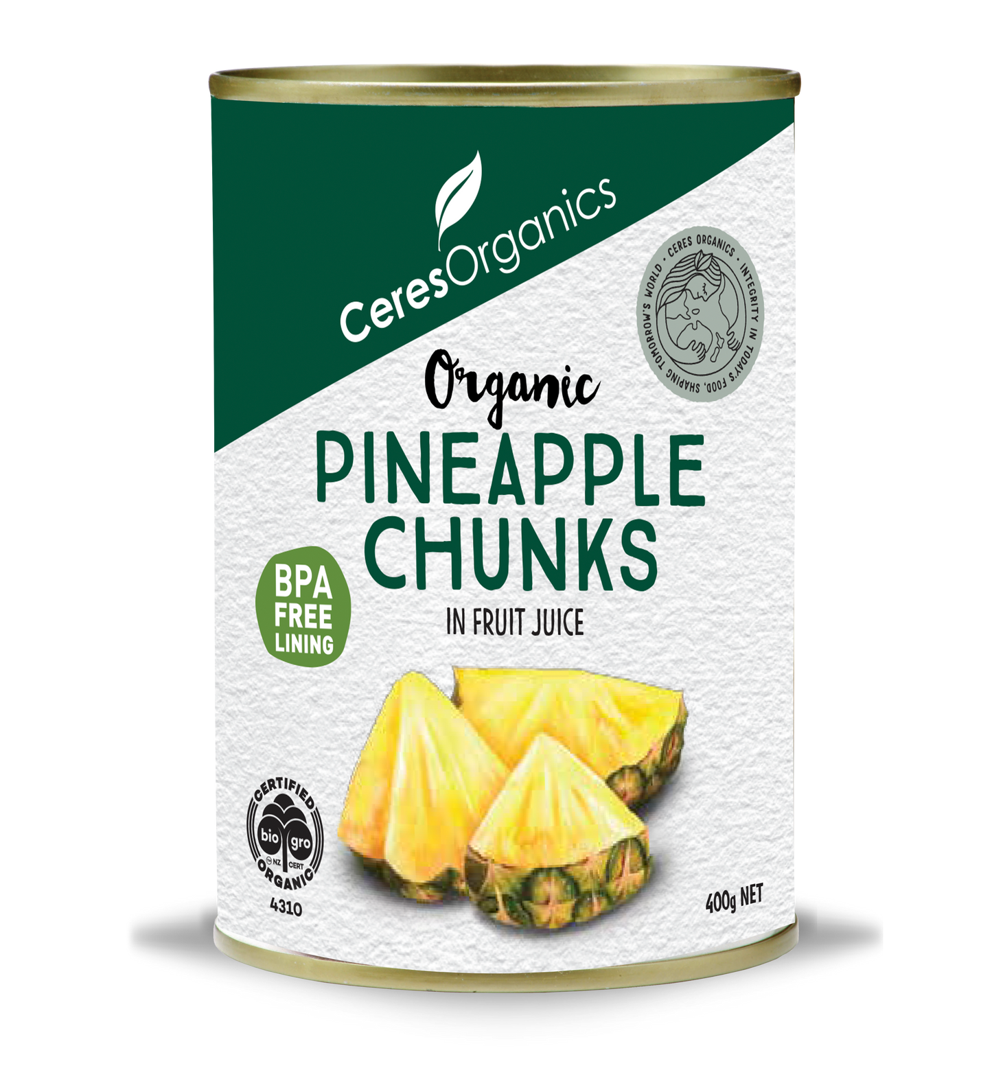 Organic Pineapple Chunks in Fruit Juice - 400g