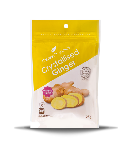 Organic Crystallised Ginger - 125g