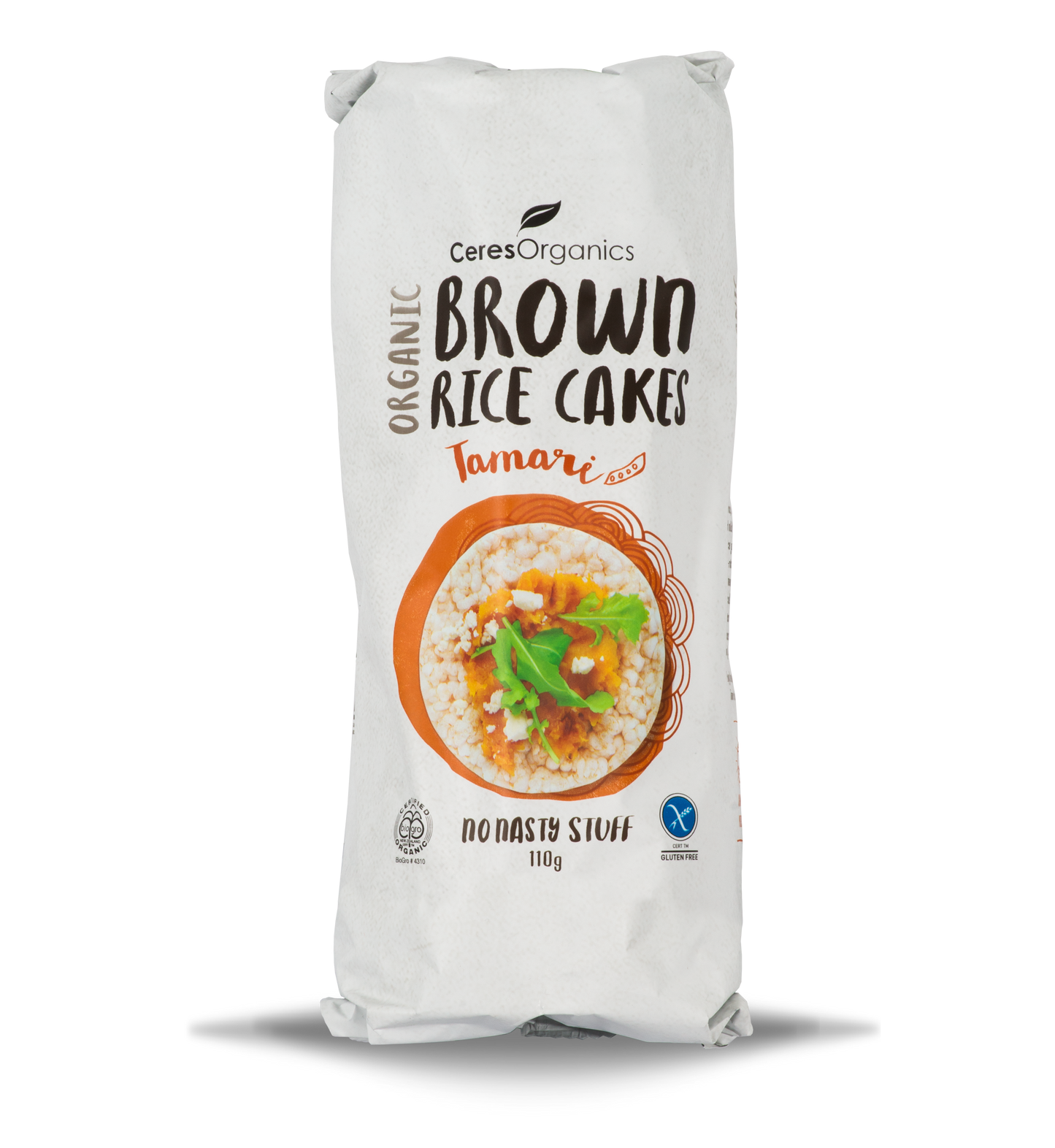 Organic Brown Rice Cakes, Tamari - 110g