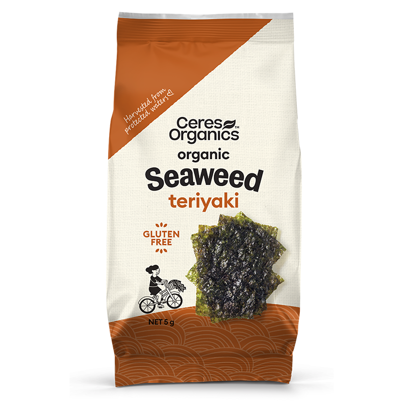 Organic Roasted Seaweed, Teriyaki Nori Snack - 5g