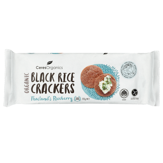 Organic Black Rice Crackers, Original - 115g