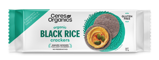 Organic Black Rice Crackers, Original - 115g