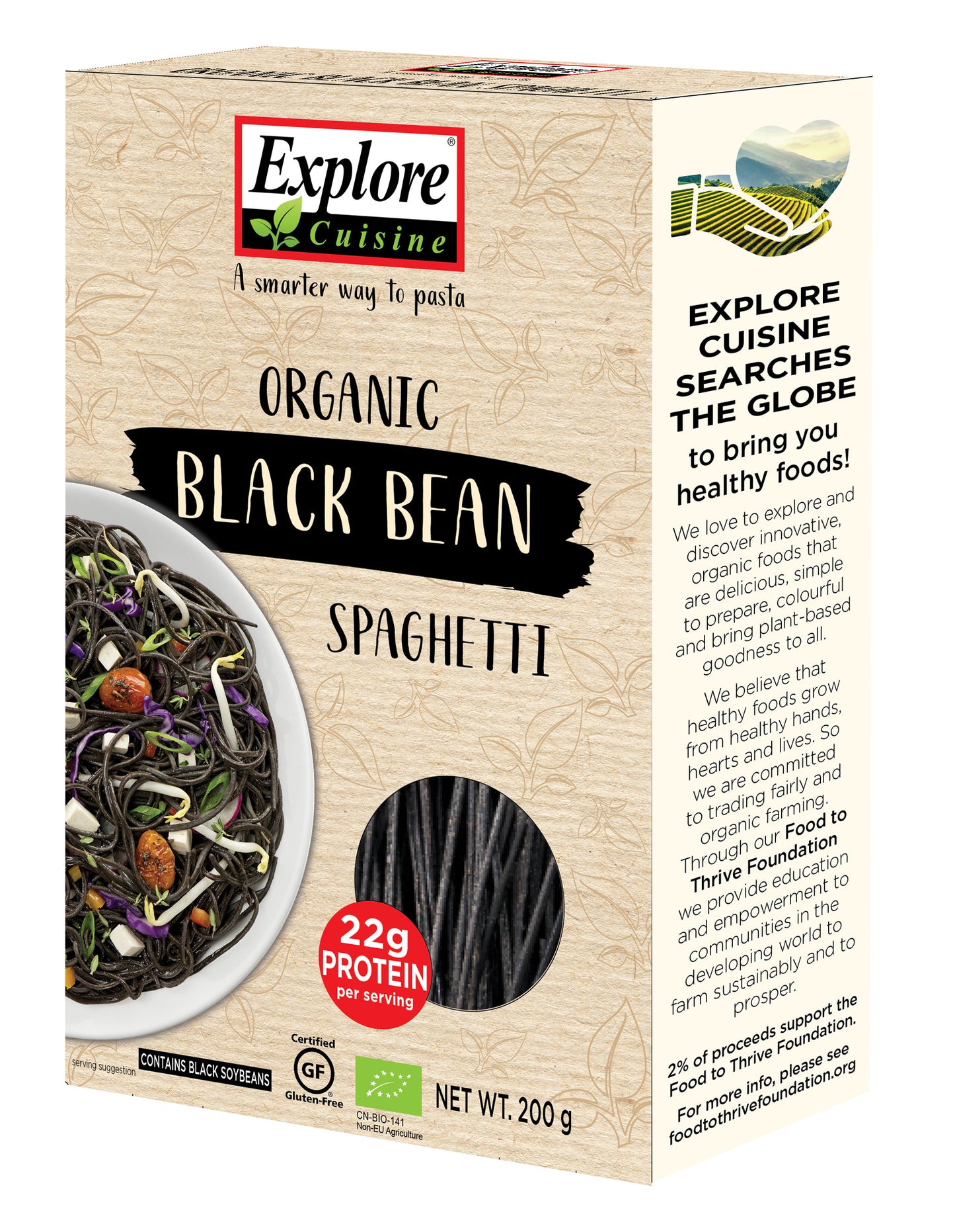Explore Cuisine Organic Black Bean Spaghetti - 200g