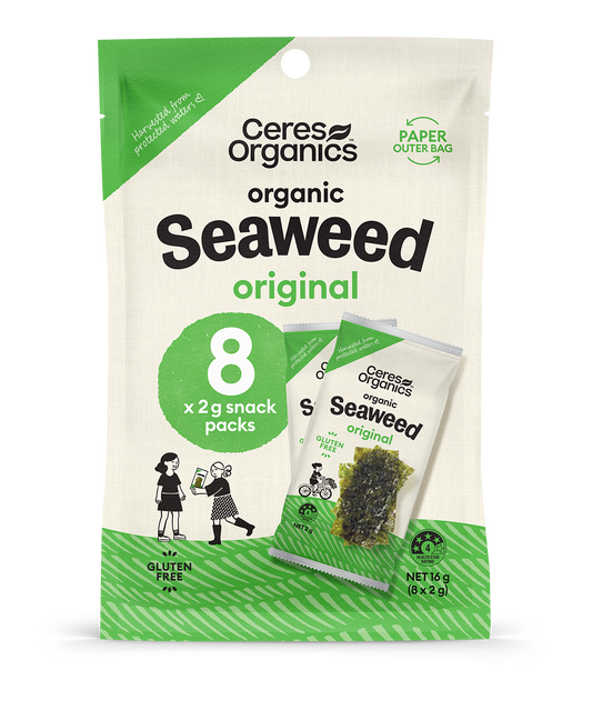 Organic Roasted Seaweed Multipack, Nori Snack - 16g
