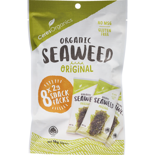 Organic Roasted Seaweed Multipack, Nori Snack - 8 x 2 g