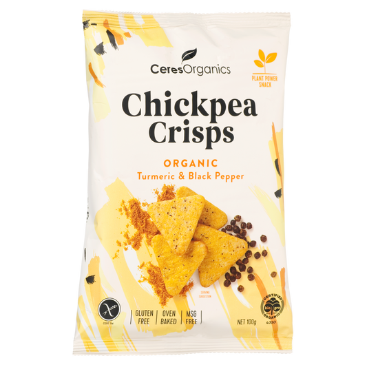 Organic Chickpea Crisps, Turmeric & Black Pepper - 100g