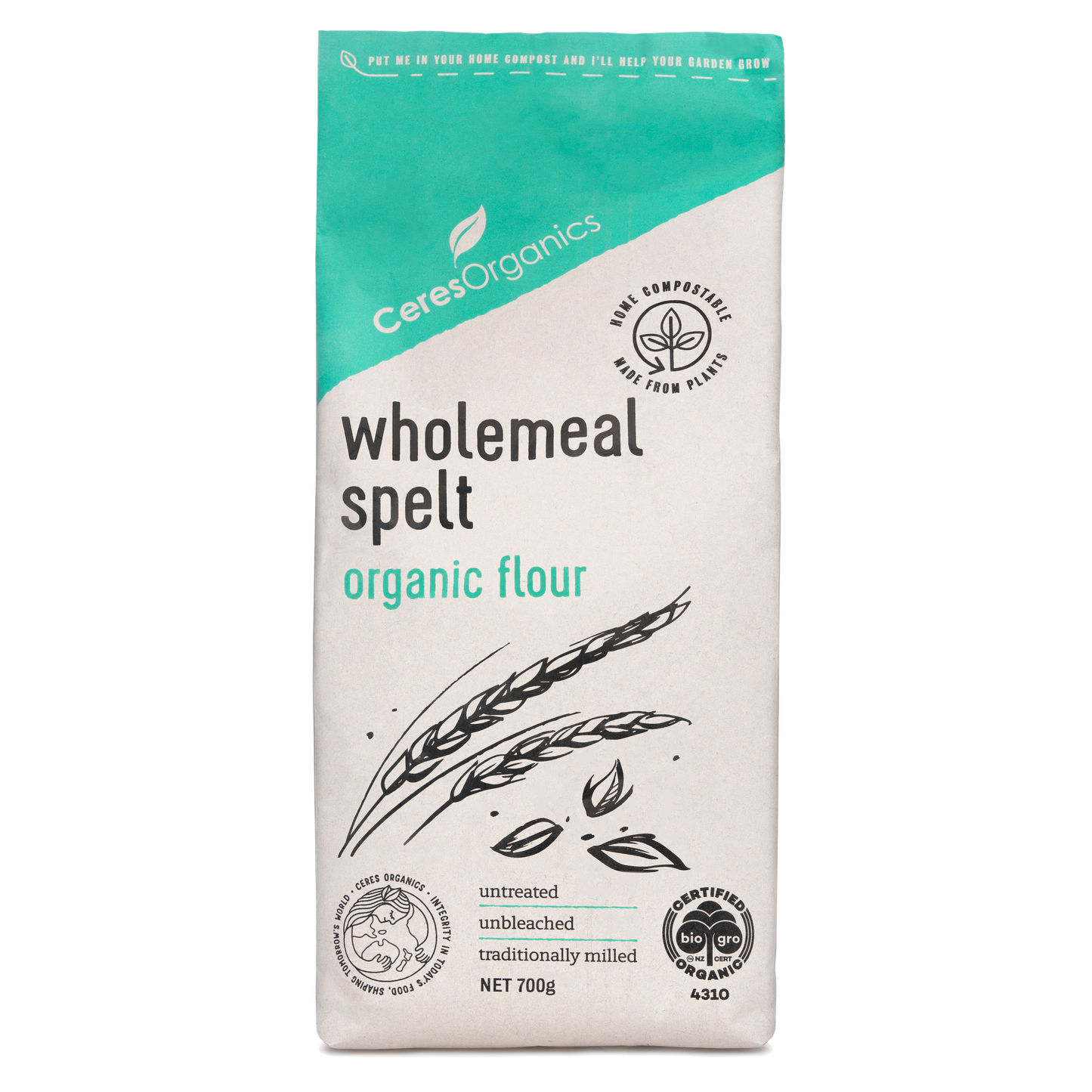 Organic Wholemeal Spelt Flour - 700g