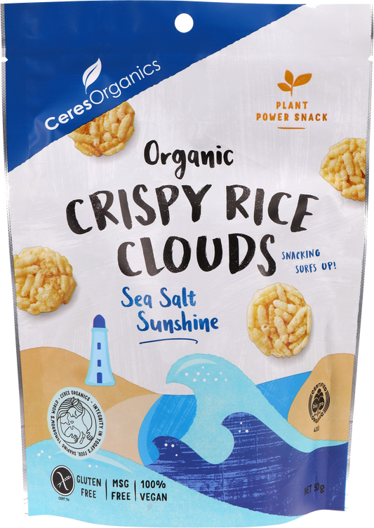 Organic Crispy Rice Clouds, Sea Salt - 50g