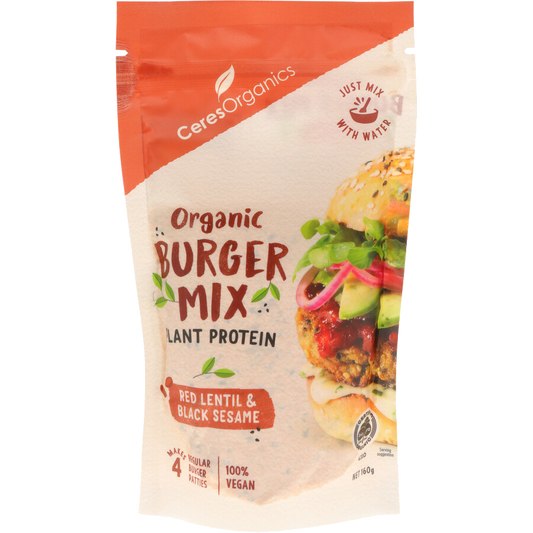 Organic Burger Mix, Red Lentil & Black Sesame - 160g