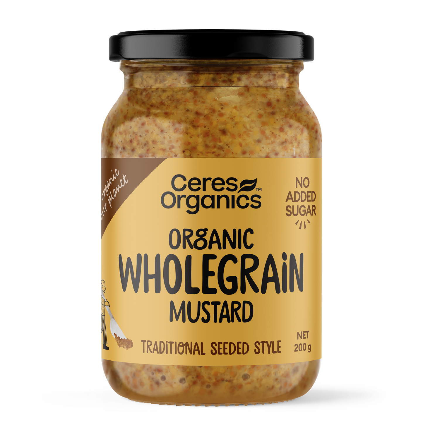 Organic Mustard, Wholegrain - 200g