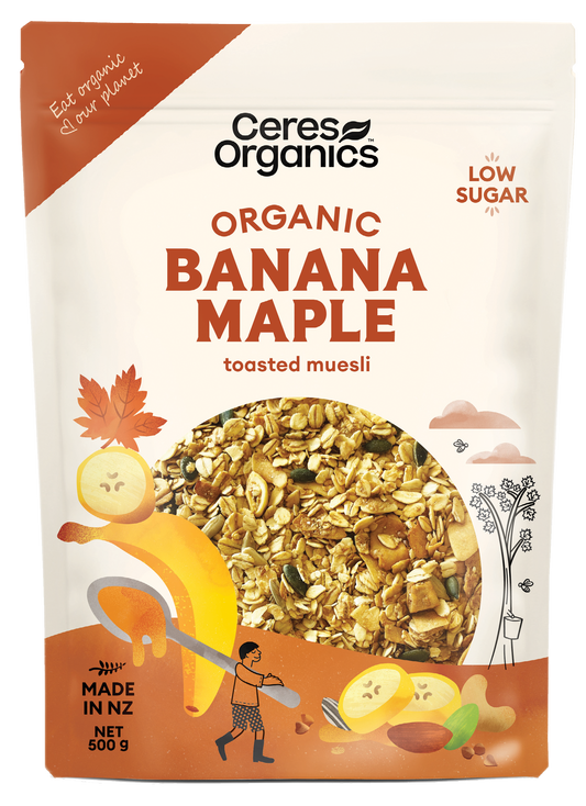 Organic Banana Maple Low Sugar Muesli - 500g