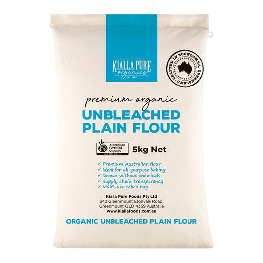 Kialla Pure Organic Unbleached Plain Flour - 5g