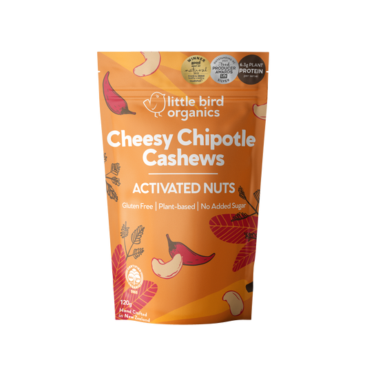 Little Bird Organics Activated Cheesy Chipotle Cashews - 120g