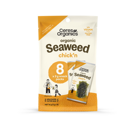 Organic Roasted Seaweed Snack Multipack, Chick'n - 2g x 8