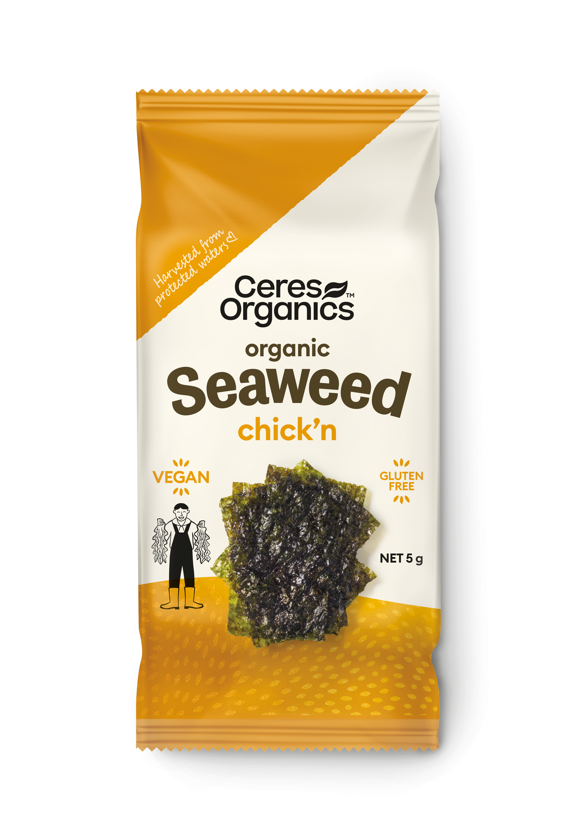 Organic Roasted Seaweed Snack Chick n 5g Ceres Organics AU