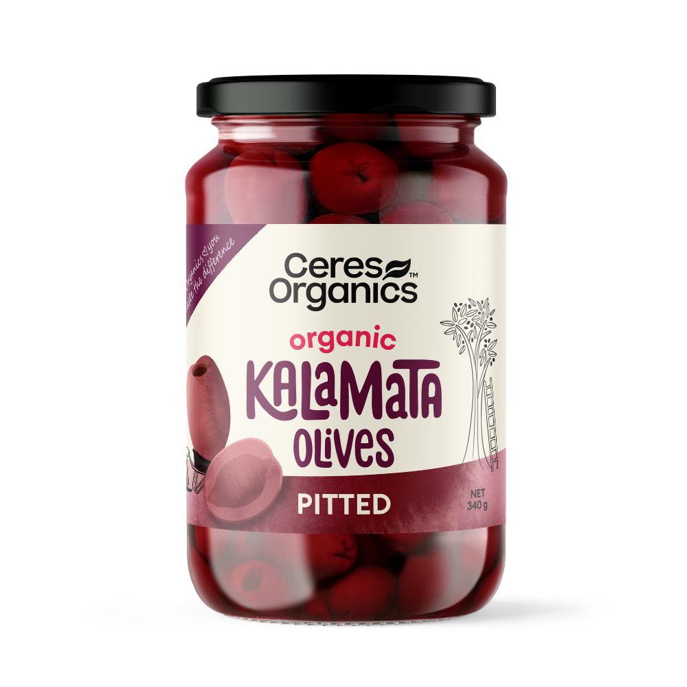 Organic Kalamata Olives, Pitted - 340g