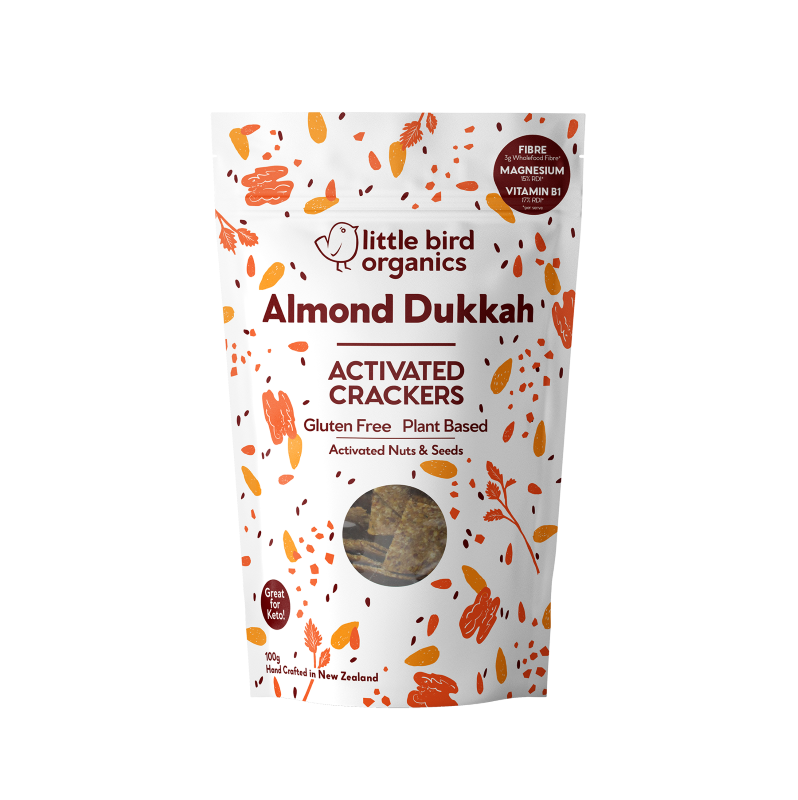 Little Bird Organics Activated Crackers - Almond Dukkah - 100g