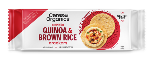 Organic Quinoa and Brown Rice Crackers - 115g