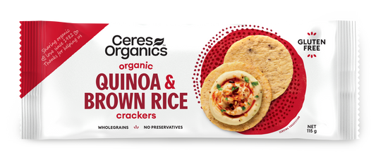Organic Quinoa and Brown Rice Crackers - 115 g
