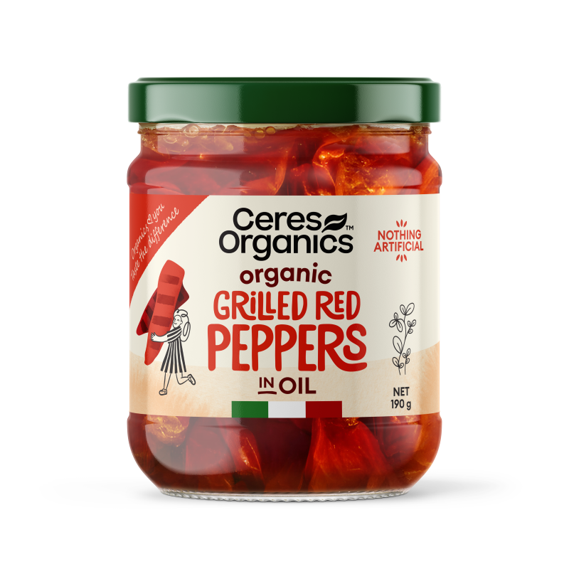 Organic Grilled Red Peppers in oil - 190g