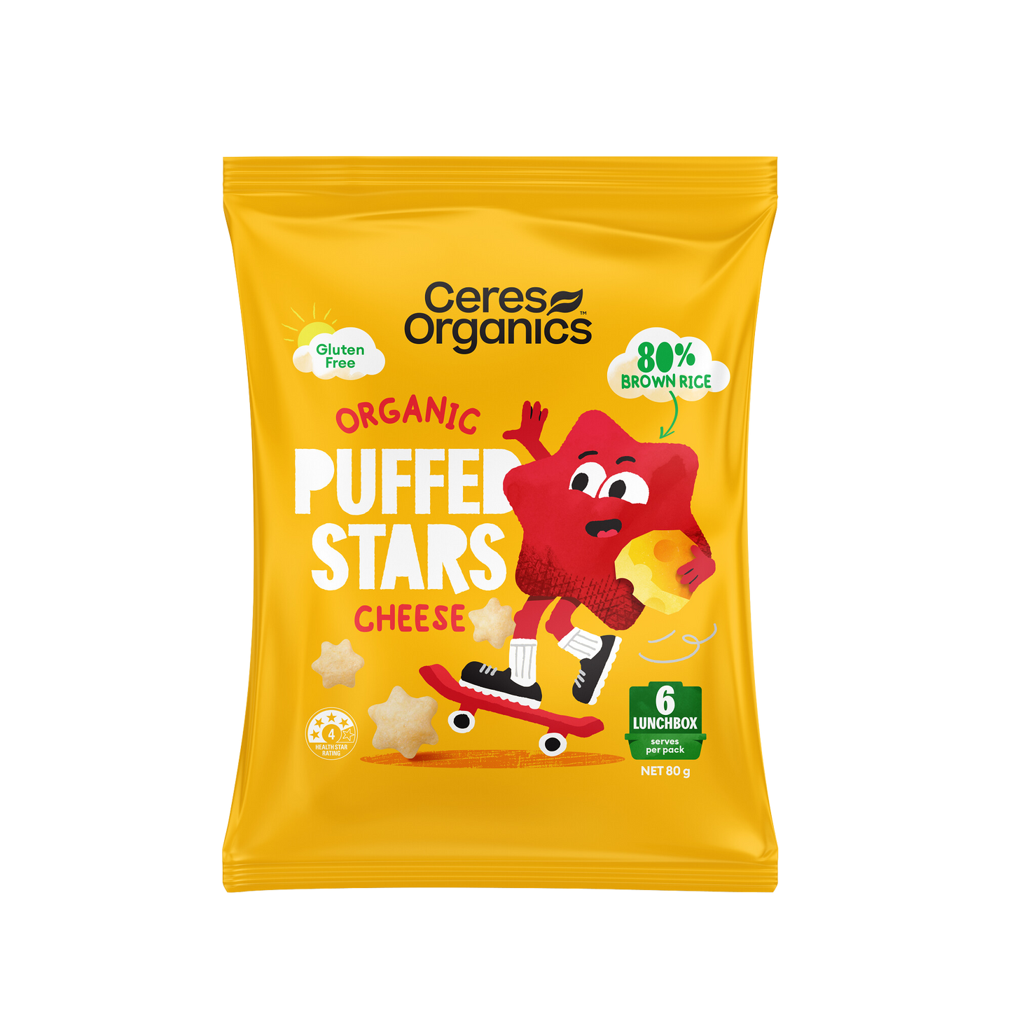 Organic Puffed Stars Cheese - 80g