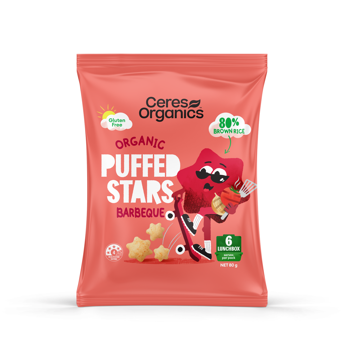 Organic Puffed Stars Barbeque - 80g