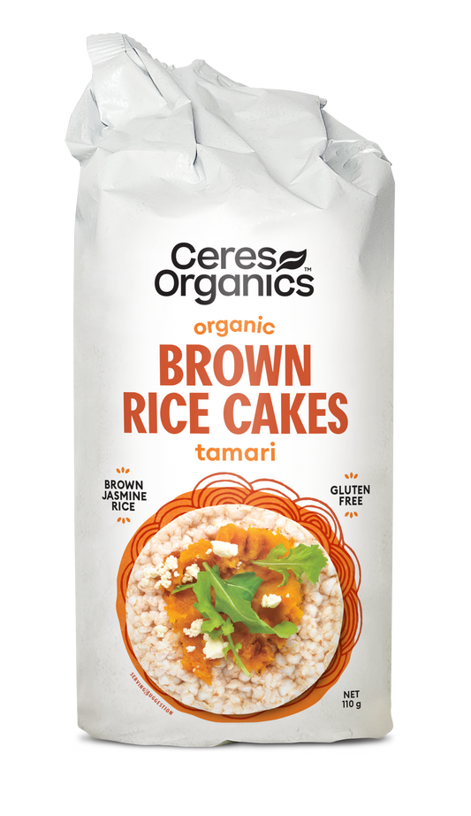 Organic Brown Rice Cakes, Tamari - 110g