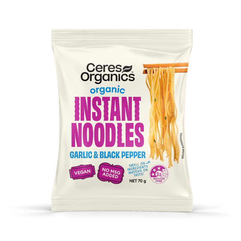Organic Instant Noodles - Garlic & Black Pepper - 70g
