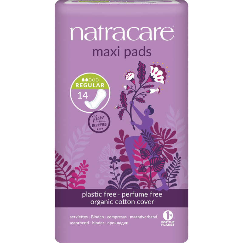 Natracare Regular Maxi Pads 14s - 14pk