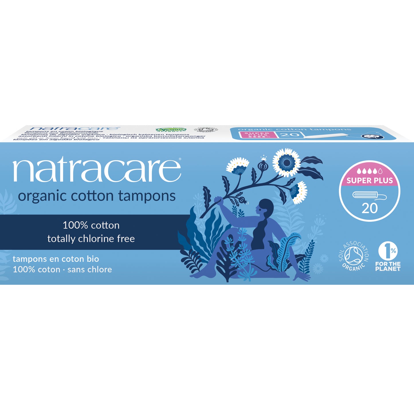 Natracare Organic Super Plus Tampons 20s - 20pk